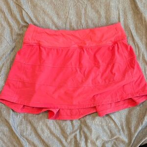 Pink Lululemon Pace Rival Skirt